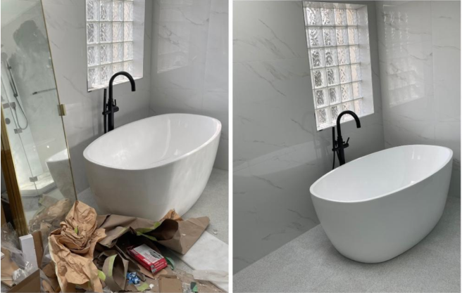 Before and after cleaning by Maid for Seattle